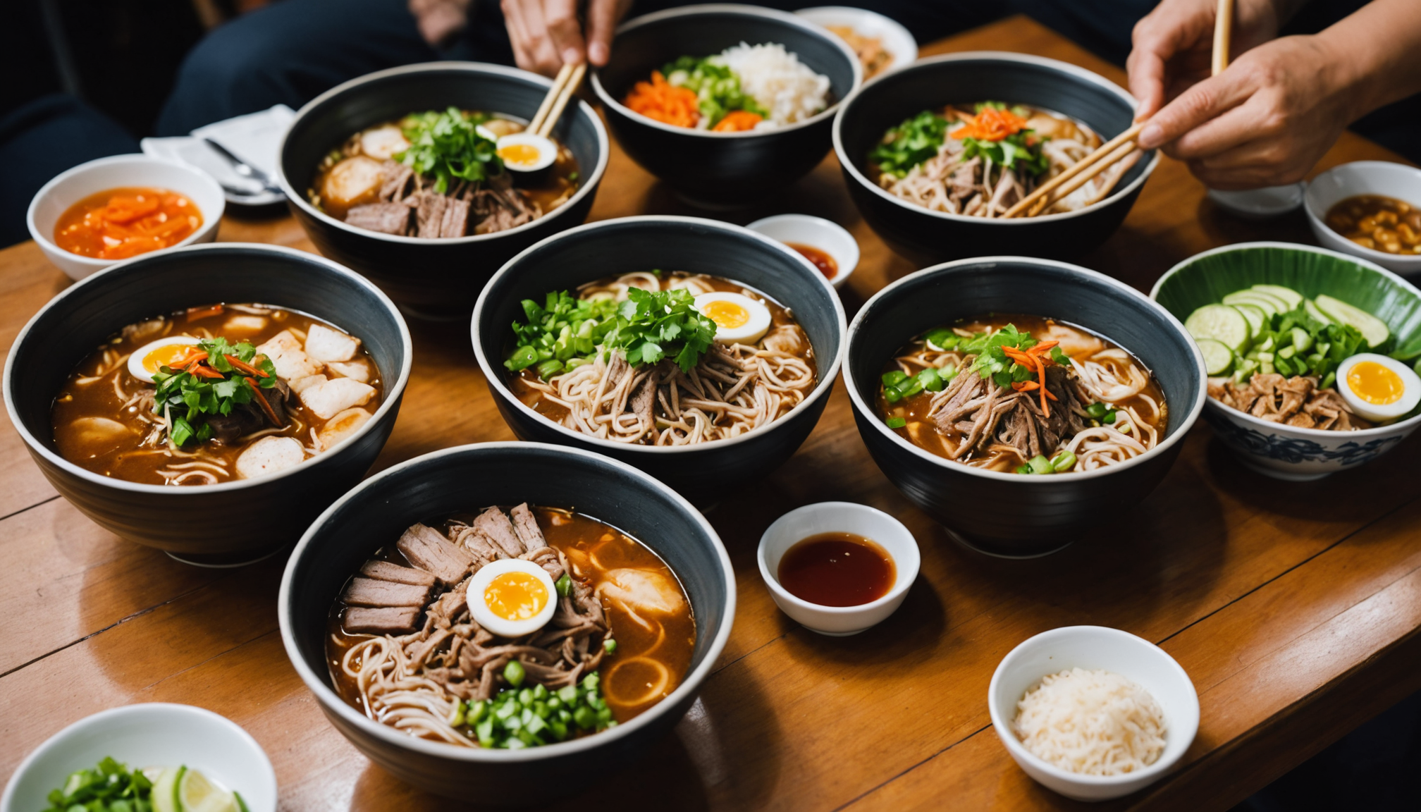 découvrez les boat noodles à bangkok, des mini portions traditionnelles de nouilles servies dans un bouillon riche et savoureux. plongez dans l'authenticité de la cuisine thaïlandaise avec chaque bouchée.