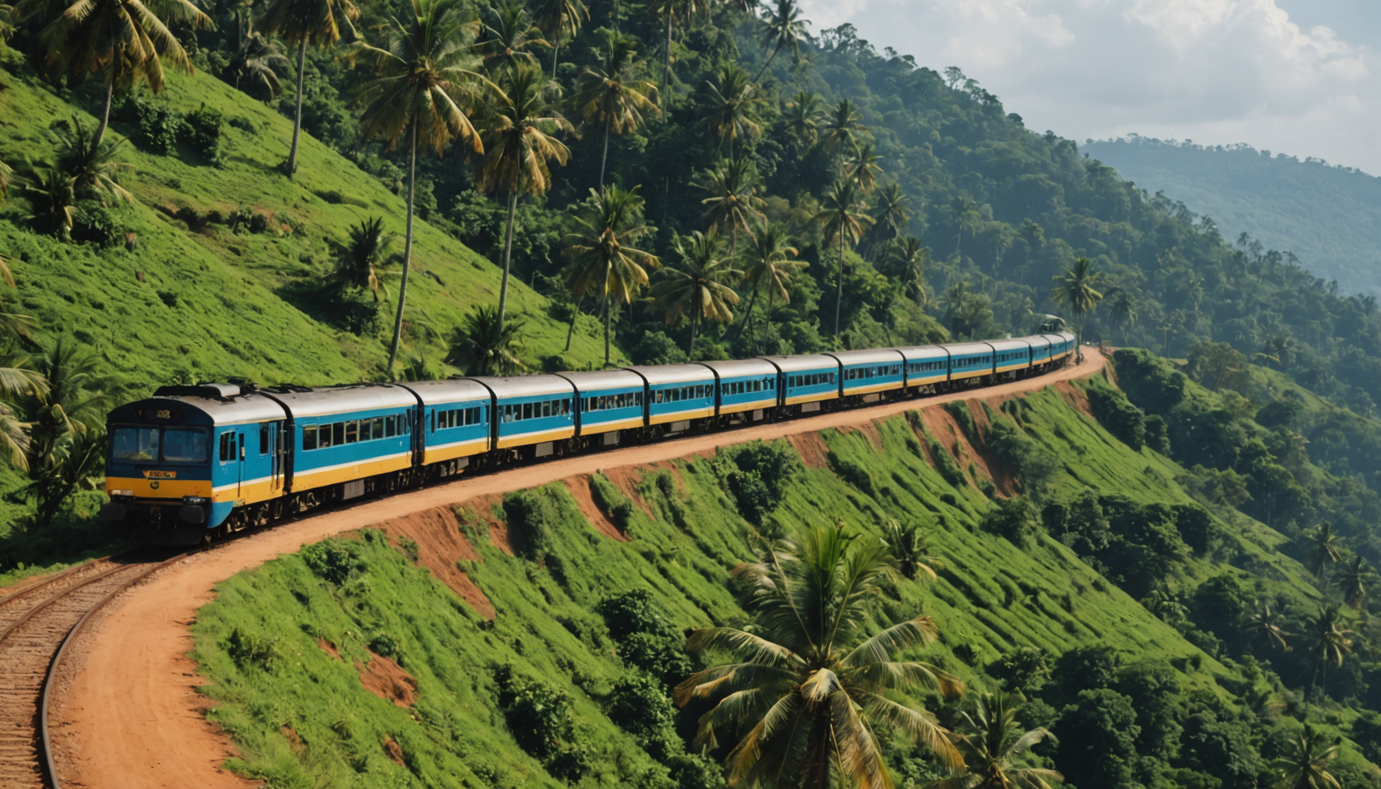 explorez le sri lanka à petit prix ! découvrez les magnifiques paysages du pays grâce à un voyage en train et en bus local, pour seulement 22€ par jour. partez à l'aventure et vivez une expérience unique au cœur de cette île enchanteresse.