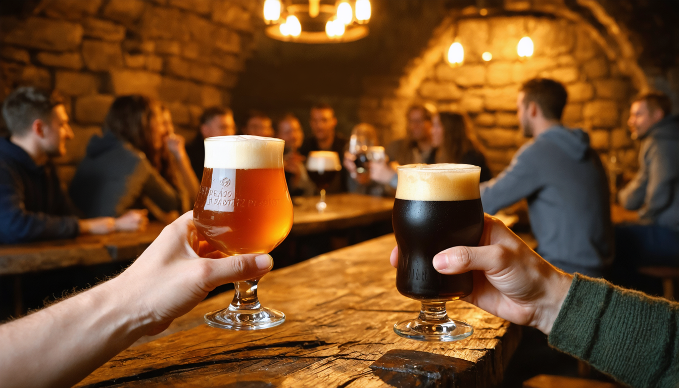 découvrez la bière trappiste de bruges et partez pour un voyage gustatif unique. profitez de 4 verres savoureux pour seulement 12€. une expérience inoubliable à ne pas manquer !