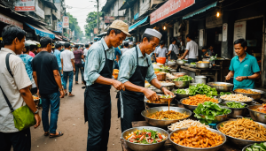 découvrez le gado-gado de jakarta, une délicieuse salade locale à base de légumes frais, de tofu et d'une sauce aux cacahuètes, le tout pour seulement 1,50€. une expérience culinaire inoubliable à ne pas manquer lors de votre visite !