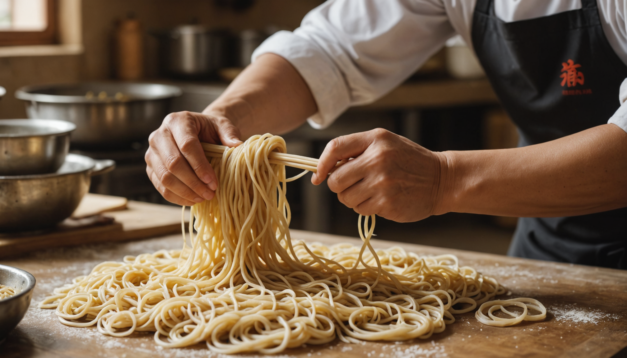 découvrez l'art des nouilles tirées à la main, une technique artisanale chinoise qui allie tradition et savoir-faire. apprenez à préparer ces délicieuses nouilles élastiques et savoureuses, emblèmes de la culture gastronomique chinoise.