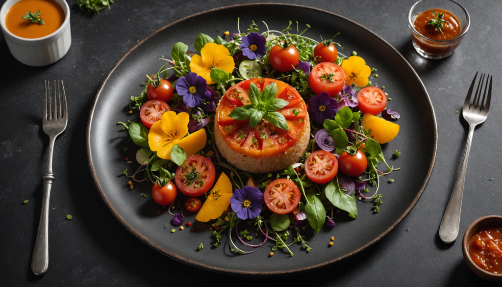 découvrez comment le végétal s'impose dans la haute gastronomie : une célébration des saveurs, des couleurs et des textures des ingrédients d'origine végétale qui réinventent les plats raffinés et émerveillent les papilles.