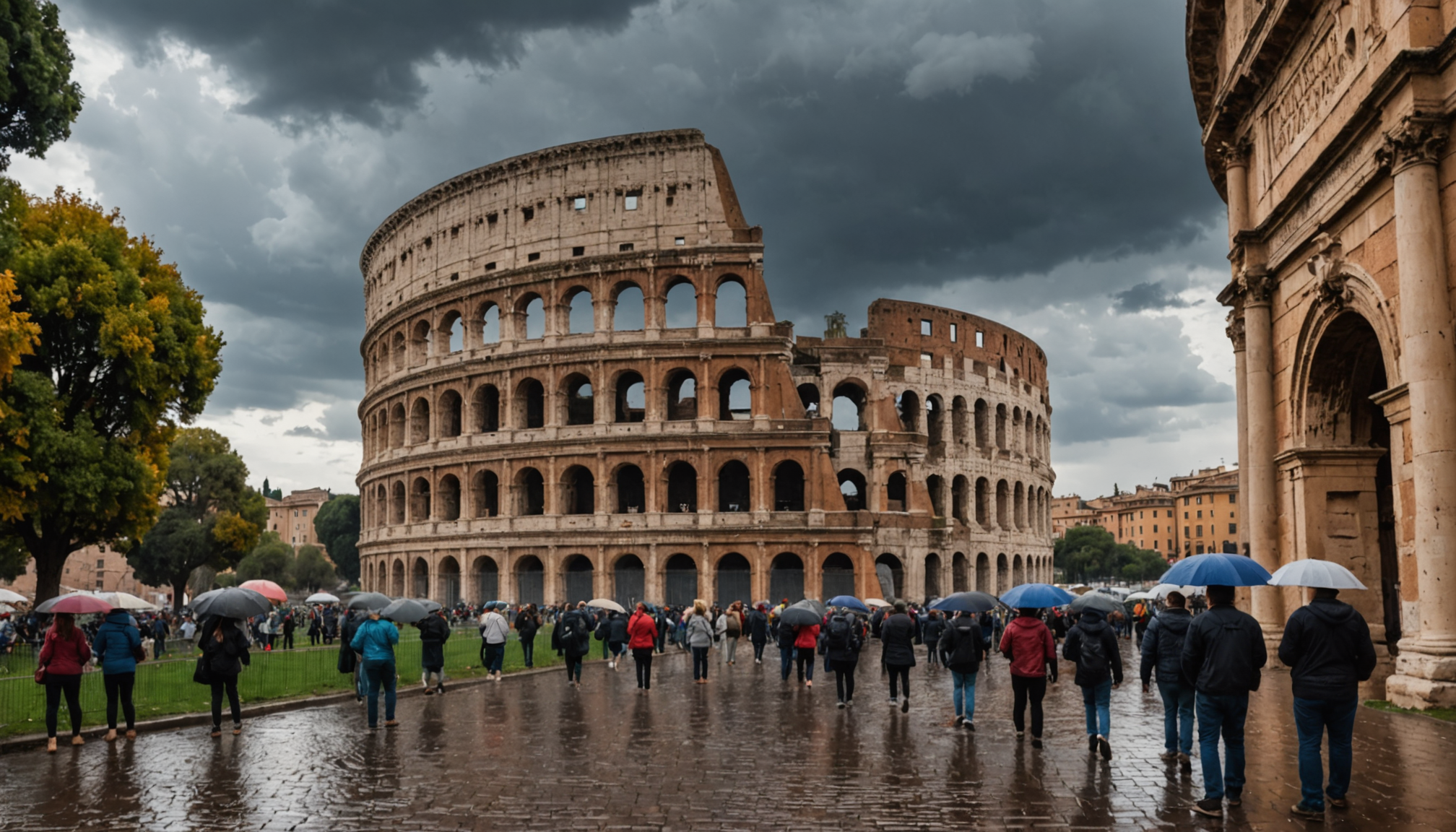 découvrez comment faire face à un orage violent à rome. où se réfugier pour rester en sécurité : au célèbre colisée ou dans les mystérieux souterrains de la ville ?