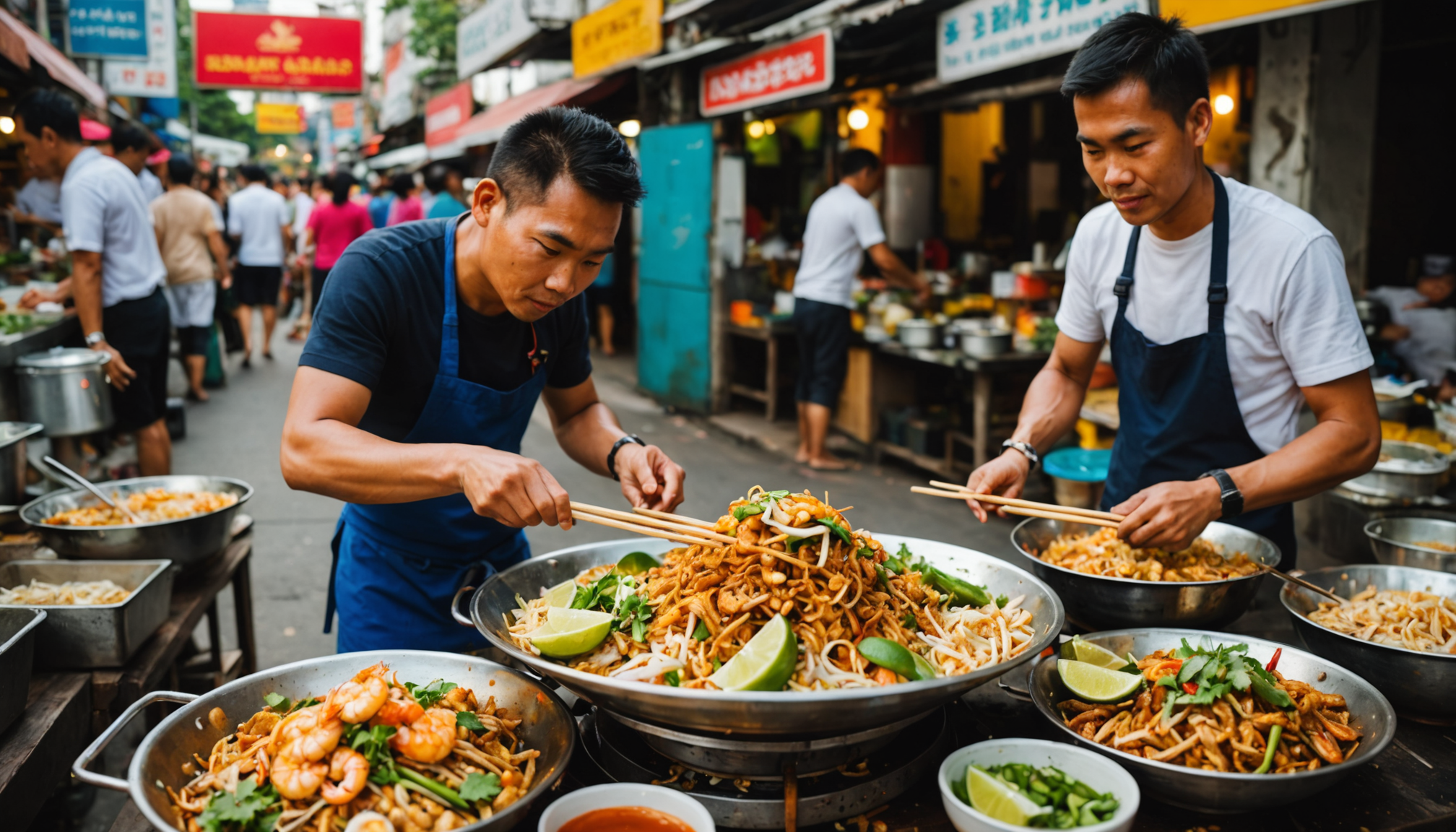 découvrez le vrai goût de bangkok avec notre pad thaï authentique à seulement 1€. un délice culinaire à savourer dans les rues animées de la ville, mêlant fraîcheur et saveurs traditionnelles à petit prix.