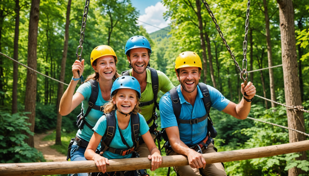 découvrez des moments inoubliables en famille au parc aventure adrénature à melgven ! profitez d'activités en pleine nature qui raviront petits et grands, et créez des souvenirs mémorables ensemble.