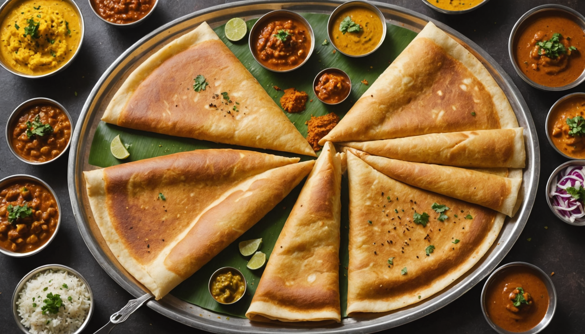 découvrez l'expérience culinaire unique de delhi avec notre dosa géant à seulement 0,80 €. une délicieuse spécialité indienne à savourer sans se ruiner!
