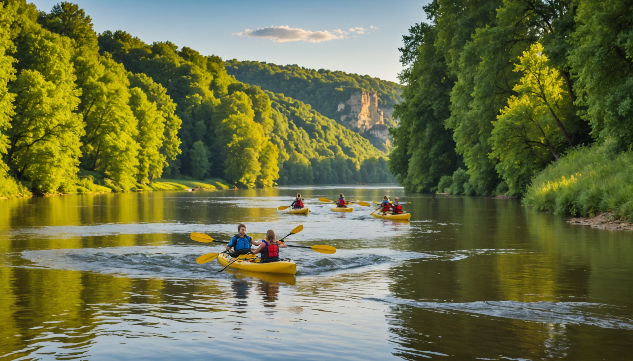 découvrez nos circuits kayak sur la dordogne adaptés aux familles et débutants : parcours faciles, paysages magnifiques et moments inoubliables en toute sécurité. profitez d'une aventure nature accessible à tous !