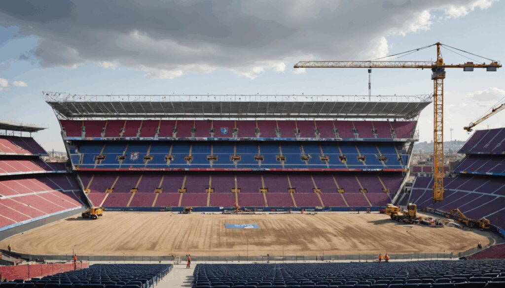 le camp nou ne sera pas prêt à temps pour accueillir les matchs de la ligue des champions. un revers majeur pour le fc barcelone, contraint de trouver une alternative pour ses rencontres européennes.