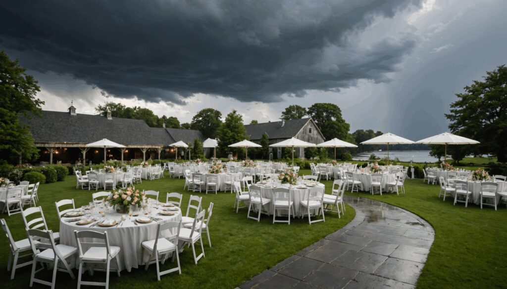découvrez les 5 lieux de mariage à éviter en cas de mauvais temps, d'après une récente étude, et assurez-vous d'organiser un jour parfait quelles que soient les conditions météo.