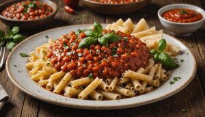 découvrez la recette des makrouna bel salsa revisitée par simone zanoni, relevée d'une pointe de harissa pour un plat de pâtes savoureux, riche en parfums et plein de caractère.